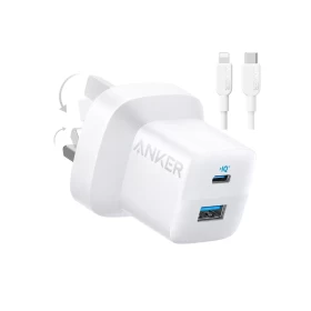 Anker 323 33W Fast Charger with 310 USB-C to Lightning Cable - 0.9m White