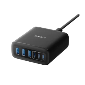 Anker 112W 6-Port GaN Charger – Black
