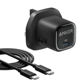 شاحن ANKER مدمج 25 واط مع كابل USB-C