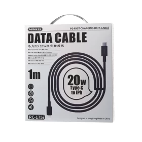 Marlik RC-175i USB-C to Lightning 20W Fast Charging Cable 1m- Black