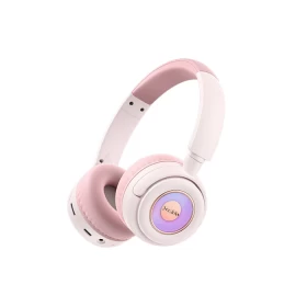 YESIDO EP06 Kids Bluetooth 5.3 Wireless Headphones with RGB Lights – Pink