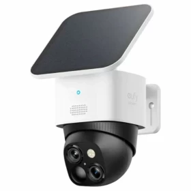 Eufy SoloCam S340 Wireless Outdoor Security Camera - 3K Dual Lens with Solar Panel, 360° Guardian, White