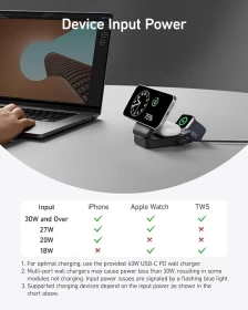 قاعدة شحن أنكر قابلة للطي 3 في 1 متوافقة مع MagSafe وQi2 – 15 واط