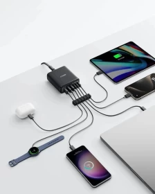 Anker 112W 6-Port GaN Charger – Black