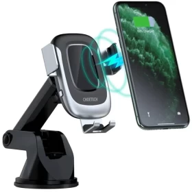 Choetech Qi Wireless Charging Phone Holder 15W - Black