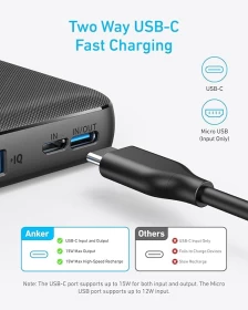 Anker PowerCore Slim 10000 Power Bank – Black