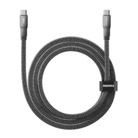 REMAX CB37 100W Type-C to Type-C Fast Charging Cable, Braided Zinc Alloy, 1.2m - Black
