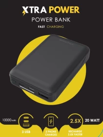 XTRA POWER 10000mAh 20W Fast Charging Power Bank
