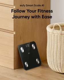 eufy Smart A1 Digital Body Weight Scale with Bluetooth, 12 Measurements, Black